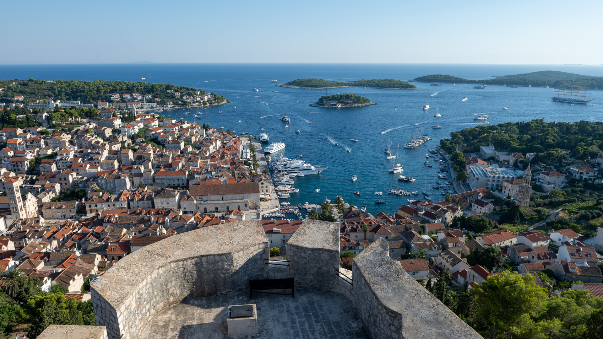 Hvar as seen from the Spanish Fortress